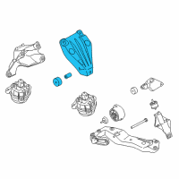 OEM 2015 BMW 535i Engine Mount Bracket Left Diagram - 22-11-6-796-781