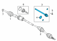 OEM Lincoln Corsair CV Intermediate Shafts Diagram - LX6Z3A329C