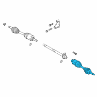 OEM 2012 Ford Flex Axle Assembly Diagram - DG1Z-3B436-E