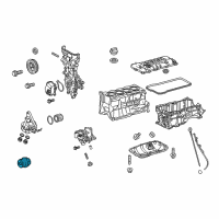 OEM Lexus CT200h Cap Assembly Oil Filter Diagram - 15620-0T010