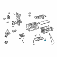 OEM 2014 Toyota Prius Lower Oil Pan Bolt Diagram - 90119-A0115