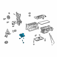 OEM 2012 Toyota Prius Plug-In Oil Pump Diagram - 15100-37040