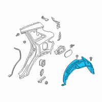 OEM 2020 Infiniti QX50 Protector-Rear Wheel House, RH Diagram - 76748-5NA0A