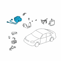 OEM 1999 Honda Civic Modulator Assembly, Abs Diagram - 57110-S04-J21