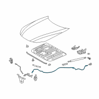 OEM 2020 Lexus LC500 Cable Assembly, Hood Lock Diagram - 53630-11010