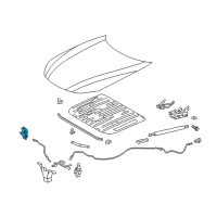 OEM 2021 Lexus LC500 Hood Lock Assembly Diagram - 53510-11010