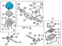 OEM 2016 Hyundai Genesis Cover-Air Cleaner, RH Diagram - 28124-B1000