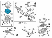 OEM 2015 Hyundai Genesis Air Filter Diagram - 28128-B1000