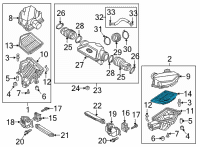 OEM Hyundai Genesis Engine Air Filters Diagram - 28127-B1000