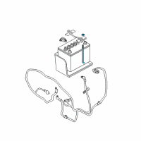 OEM Chrysler Conquest Battery Hold Downs Diagram - MB241251