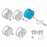 OEM 2015 BMW 535i GT Light Alloy Rim Diagram - 36-11-6-788-706
