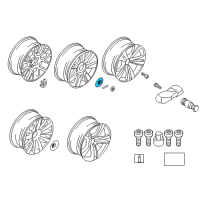 OEM 2015 BMW 535i GT Hub Cap, Silver Diagram - 36-13-7-849-413
