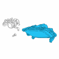 OEM 2016 Hyundai Azera Front Driver Side Fog Light Assembly Diagram - 92201-3V610