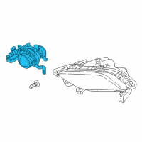 OEM 2016 Hyundai Azera Front Driver Side Fog Light Assembly Diagram - 92201-3V510