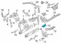 OEM 2022 BMW M340i Connection Engine Support Inside Left Diagram - 41-11-8-498-935