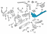 OEM 2022 BMW M4 REAR LEFT ENGINE SUPPORT Diagram - 41-00-7-486-627