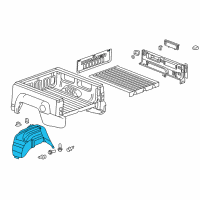 OEM Hummer H3T Wheelhouse Liner Diagram - 94735919