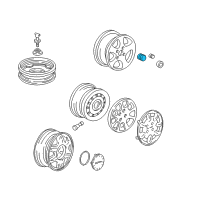 OEM 1993 Acura Integra Cap, Aluminum Wheel Center Diagram - 44732-SK7-A32