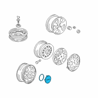 OEM 1998 Acura Integra Cap Assembly, Aluminum Wheel Center Diagram - 44732-ST7-A00