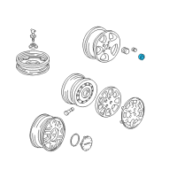 OEM 2000 Acura Integra Cap Assembly, Aluminum Wheel Center (Kaiser Silver Me.) Diagram - 44732-ST7-A60