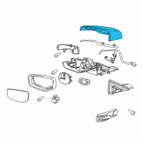 OEM 2020 Cadillac CT6 Mirror Cover Diagram - 23105587