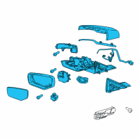 OEM 2016 Cadillac CT6 Mirror Assembly Diagram - 84356245