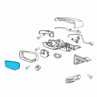 OEM Cadillac CT6 Mirror Glass Diagram - 23177534