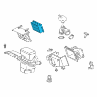 OEM 2020 Lexus RX350 Air Cleaner Filter Element Sub-Assembly Diagram - 17801-0P051