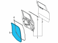 OEM 2022 Ford Maverick WEATHERSTRIP ASY - DOOR OPENIN Diagram - NZ6Z-60253A10-A