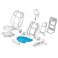 OEM Acura TLX Pad Complete Left, Front Cus Diagram - 81537-TZ3-A11
