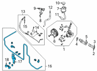 OEM 2021 Nissan Frontier Oil Cooler Assy-Power Steering Diagram - 49790-9BT1A