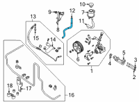 OEM 2021 Nissan Frontier Hose Assy-Power Steering Diagram - 49726-9BT1A