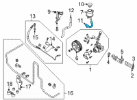 OEM Nissan Frontier Hose Assy-Power Steering Diagram - 49726-9BT1B