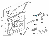 OEM Acura Switch Assembly, Remote Control Mirror Diagram - 35190-TX4-A11