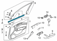 OEM Acura TLX Weatherstrip, Right Front Diagram - 72335-TGV-A01