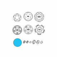 OEM 2004 Ford F-150 Heritage Wheel Cap Diagram - YL3Z-1130-HA