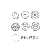 OEM 2004 Ford F-150 Heritage Wheel Cap Diagram - YL3Z-1130-CA