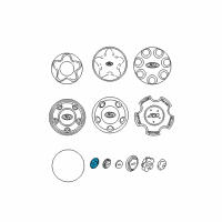 OEM 2004 Ford F-150 Heritage Wheel Cap Diagram - YL3Z-1130-EA