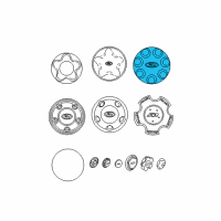 OEM 1998 Ford F-250 Wheel Cap Diagram - F85Z-1130-BA