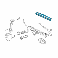 OEM 2009 Toyota Camry Wiper Blade Diagram - 85222-06110