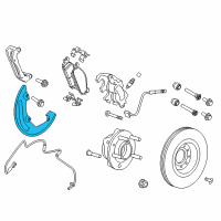 OEM 2010 Lincoln MKT Splash Shield Diagram - 8A8Z-2K004-A