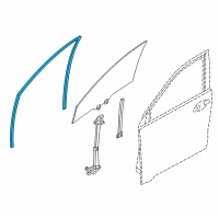 OEM Honda HR-V Channel, Left Front Door Run Diagram - 72275-T7W-A01