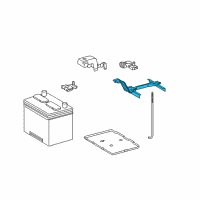 OEM Lexus RX350 Clamp Sub-Assy, Battery Diagram - 74404-0E020