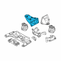 OEM 2009 BMW 535i xDrive Engine Mount Right Diagram - 22-11-6-776-670