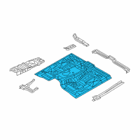 OEM 2020 Infiniti QX80 Floor Front Diagram - G4312-1LAMB