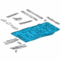 OEM 2019 Toyota Sienna Front Floor Pan Diagram - 58111-08071