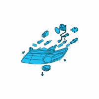 OEM Infiniti FX35 Right Headlight Assembly Diagram - 26010-CG04A
