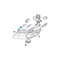 OEM 2008 Infiniti FX45 Headlamp Housing Assembly, Right Diagram - 26025-CG05B