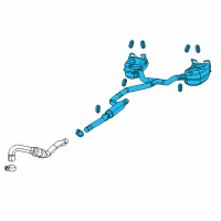 OEM 2018 Dodge Journey Exhaust Muffler Resonator And Tailpipe Diagram - 5147031AG