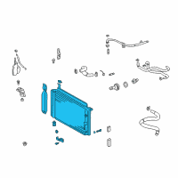 OEM 2003 Toyota Prius Radiator Assembly Diagram - 16400-21250